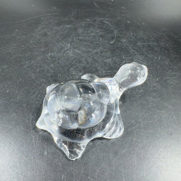 Vintage Clear Glass Crystal Miniature Turtle Reptile Figurine Decor Small Figure - Picture 11 of 15